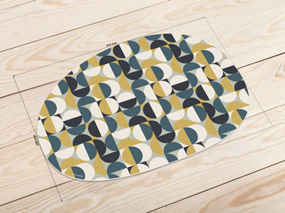 Set 70'S Mustard Blue