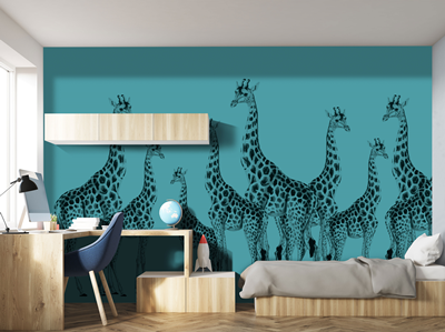 Giraffes Atoll Blue