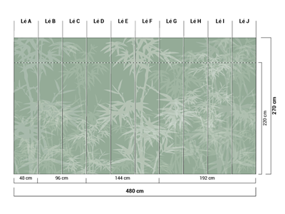 Bamboo Forest Water Green