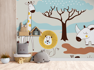 Jungle Animals Grey